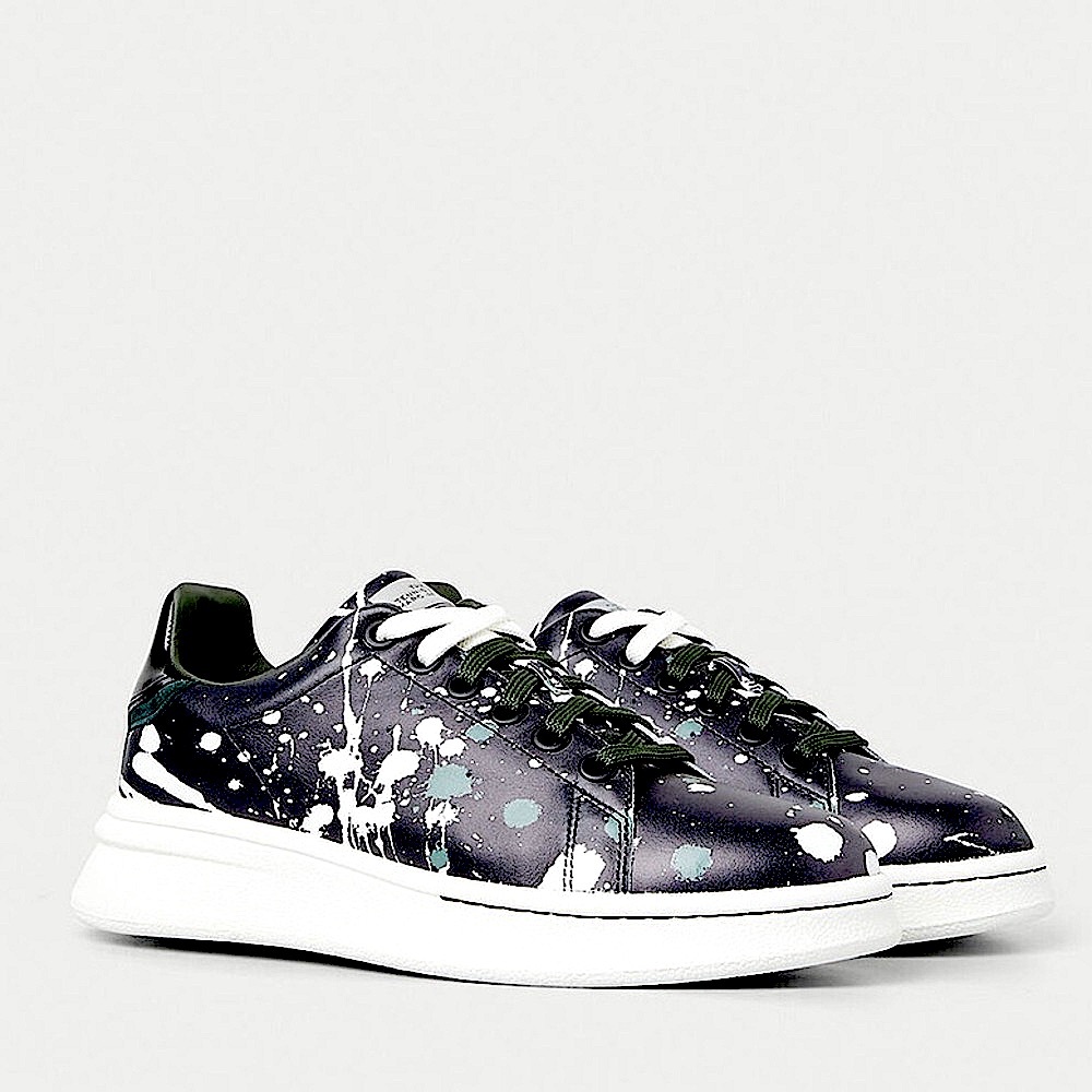 The Paint Splatter Tennis Sneakers in Black by Marc Jacobs - Excellent Condition